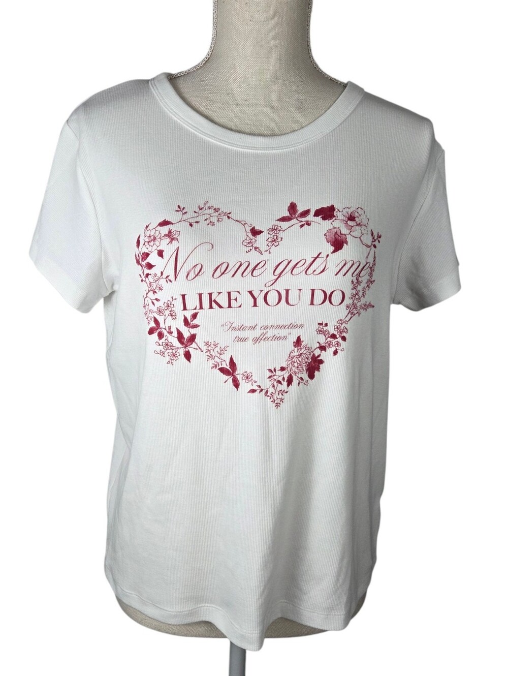 🔥4/$20 Arizona Valentine's Heart T-Shirt Plus Size XXL -White -Short Sleeve